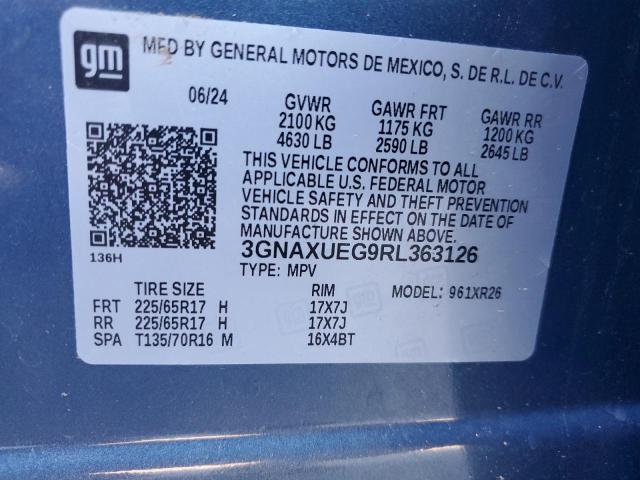 2024 CHEVROLET EQUINOX LT - 3GNAXUEG9RL363126