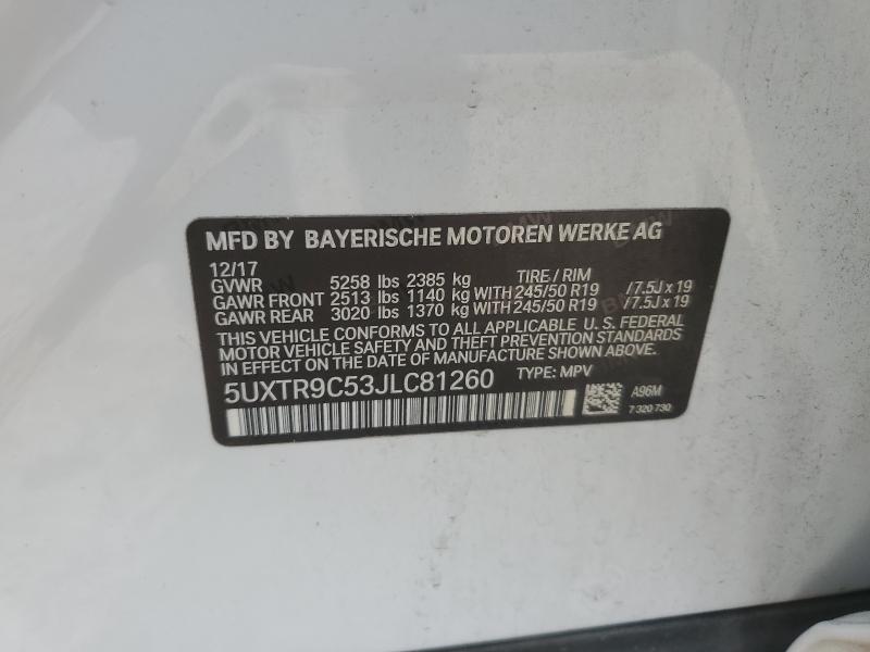 2018 BMW X3 XDRIVE3 #3296384668
