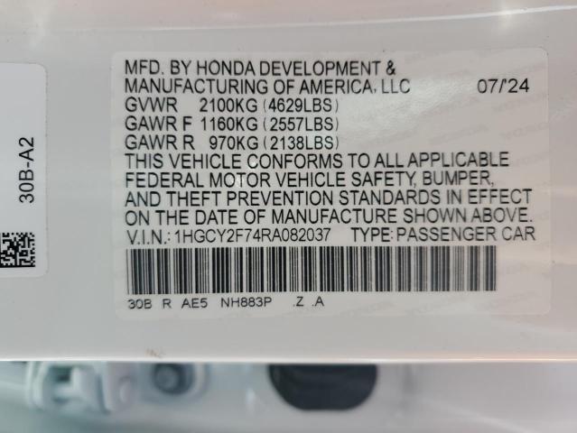 2024 HONDA ACCORD HYB - 1HGCY2F74RA082037