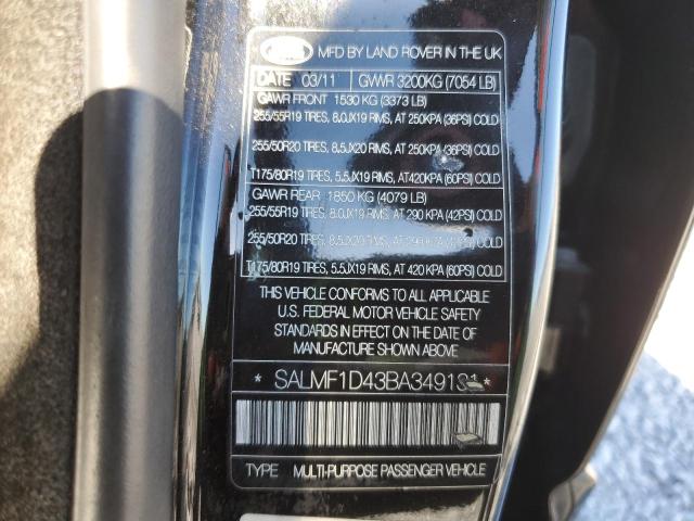 2011 LAND ROVER RANGE ROVE #3266767362