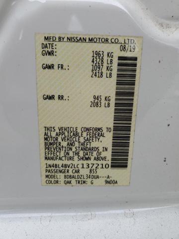 2020 NISSAN ALTIMA 1N4BL4BV2LC137210