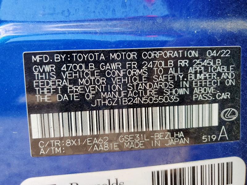 2022 LEXUS IS 350 F SPORT #3287727204