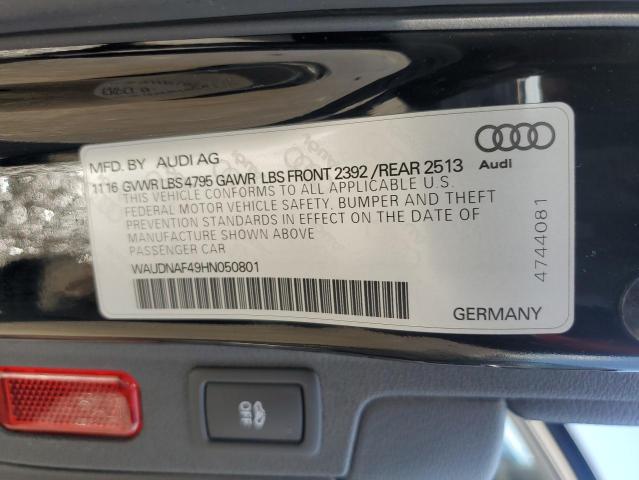 2017 AUDI A4 PREMIUM WAUDNAF49HN050801