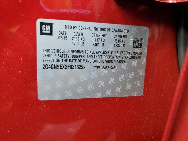 2015 BUICK REGAL PREM 2G4GN5EX2F9213299