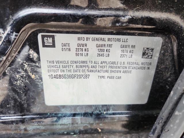 2016 BUICK LACROSSE 1G4GB5G36GF203287