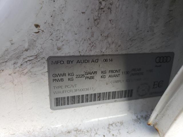 2015 AUDI A4 PREMIUM - WAUFFCFL3FN003611