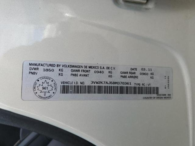 2011 VOLKSWAGEN JETTA BASE - 3VW2K7AJ5BM370361