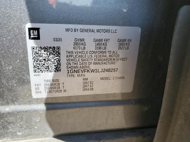 2020 CHEVROLET TRAVERSE L #3296605036