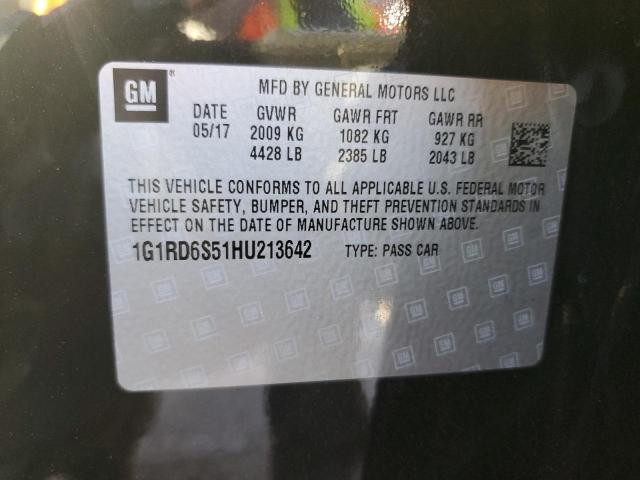 2017 CHEVROLET VOLT PREMI 1G1RD6S51HU213642