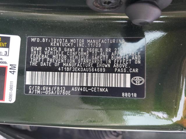 2010 TOYOTA CAMRY BASE #3277171979