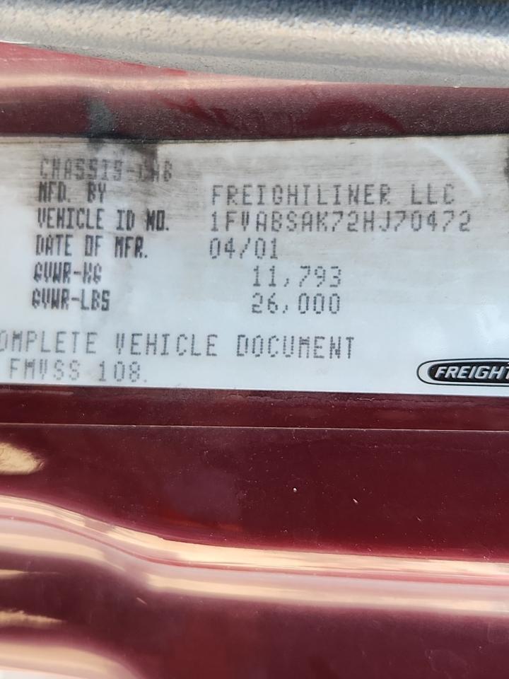 Lot #3279694922 2002 FREIGHTLINER MEDIUM CONVENTIONAL FL70