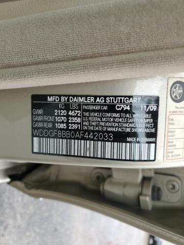 2010 MERCEDES-BENZ C 300 4MATIC - WDDGF8BB0AF442033