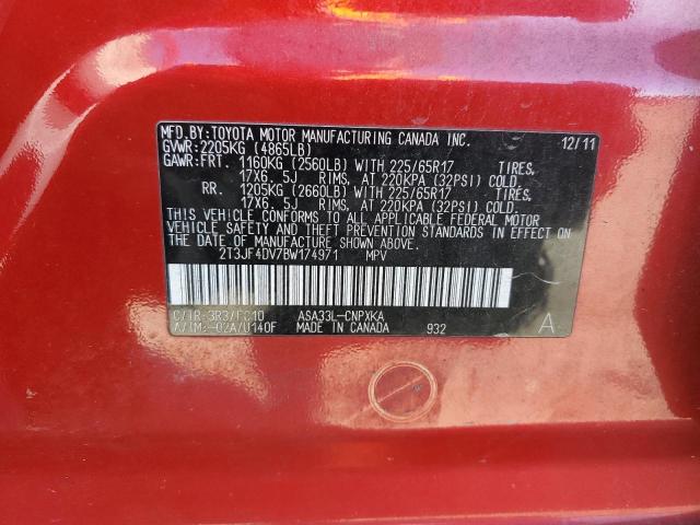 2011 TOYOTA RAV4 - 2T3JF4DV7BW174971