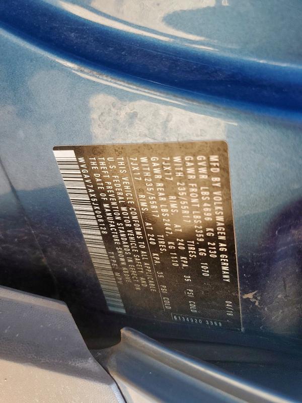 2018 VOLKSWAGEN TIGUAN LIM WVGAV7AX5JK006128