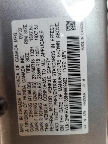 2022 HONDA CR-V EXL 2HKRW2H88NH669963