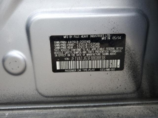 2015 SUBARU WRX LIMITE JF1VA1J63F8808838