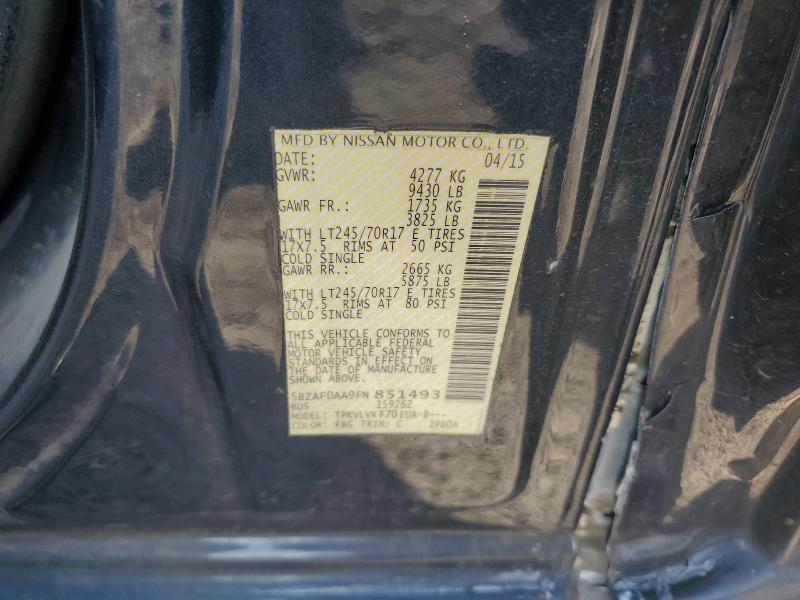 2015 NISSAN NV 3500 S - 5BZAF0AA9FN851493