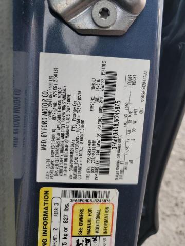 2018 FORD FUSION SE - 3FA6P0HD8JR245875