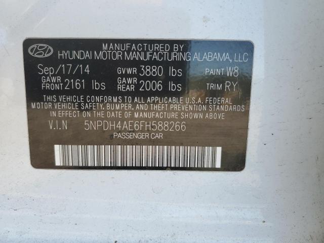 2015 HYUNDAI ELANTRA SE 5NPDH4AE6FH588266