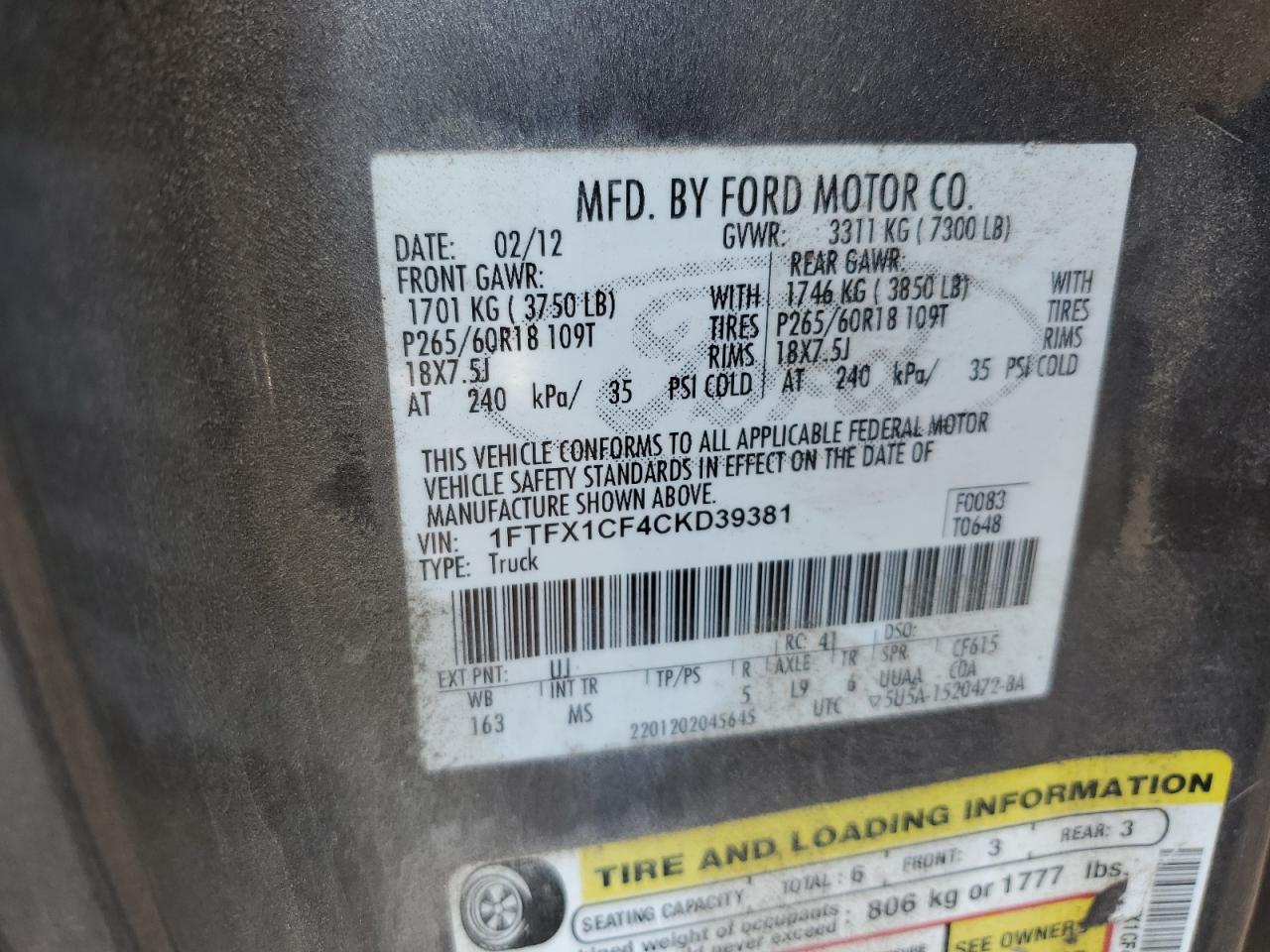 FORD F-150 SUPER CAB