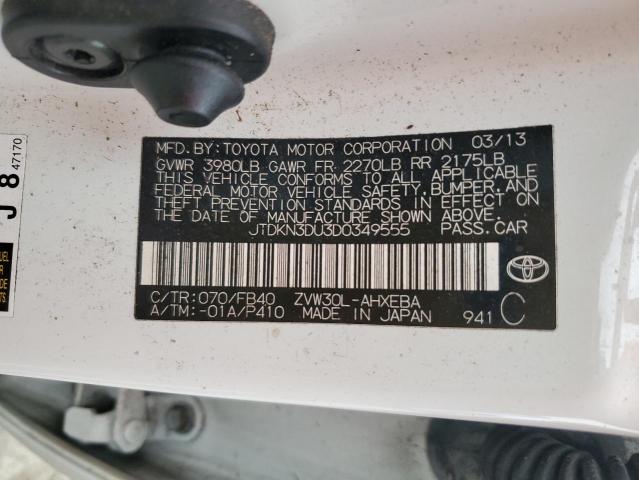 2013 TOYOTA PRIUS - JTDKN3DU3D0349555