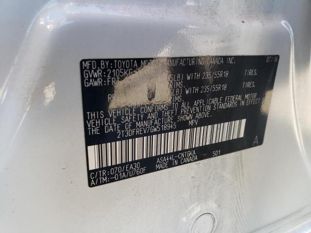 2016 TOYOTA RAV4 LIMIT 2T3DFREV7GW518945