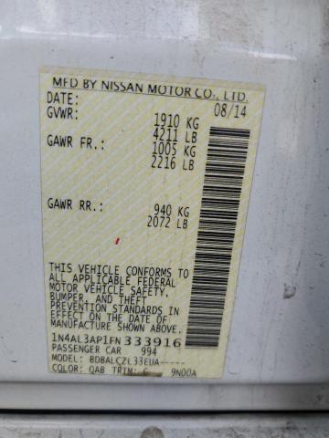 2015 NISSAN ALTIMA 2.5 #3296426634