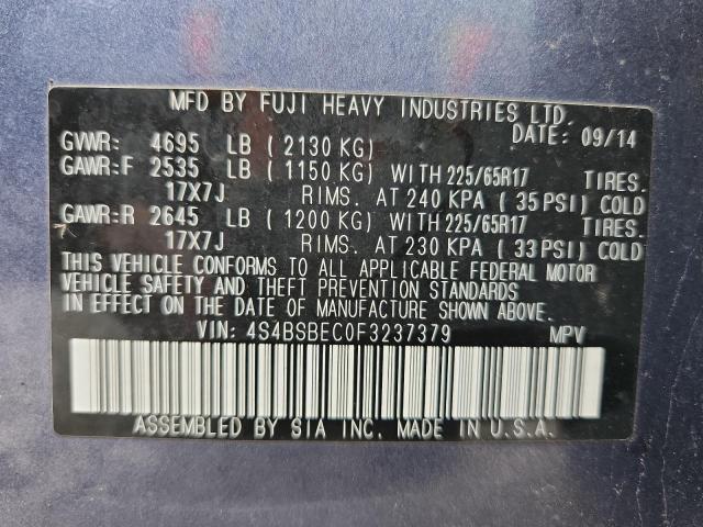 2015 SUBARU OUTBACK 2. - 4S4BSBEC0F3237379