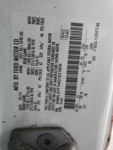 2016 FORD TRANSIT CO #3303860794