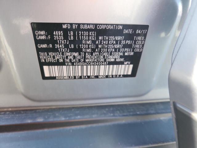 2017 SUBARU OUTBACK 2. #3287620037