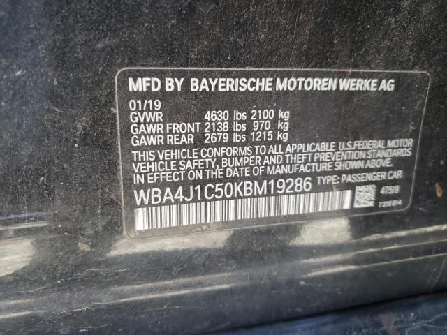 2019 BMW 430I GRAN WBA4J1C50KBM19286