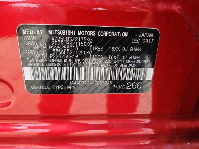 2018 MITSUBISHI OUTLANDER - JA4AD3A34JZ035246