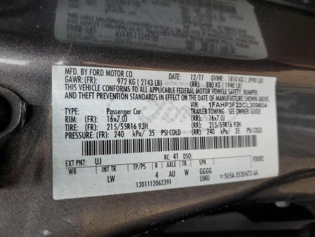 2012 FORD FOCUS SE #3291338148