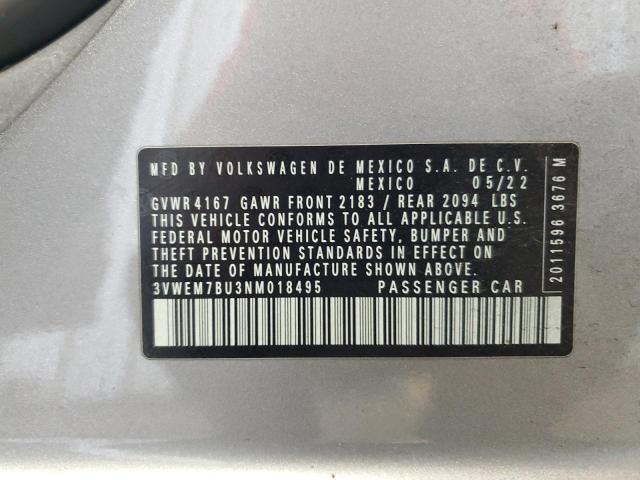 2022 VOLKSWAGEN JETTA SE 3VWEM7BU3NM018495