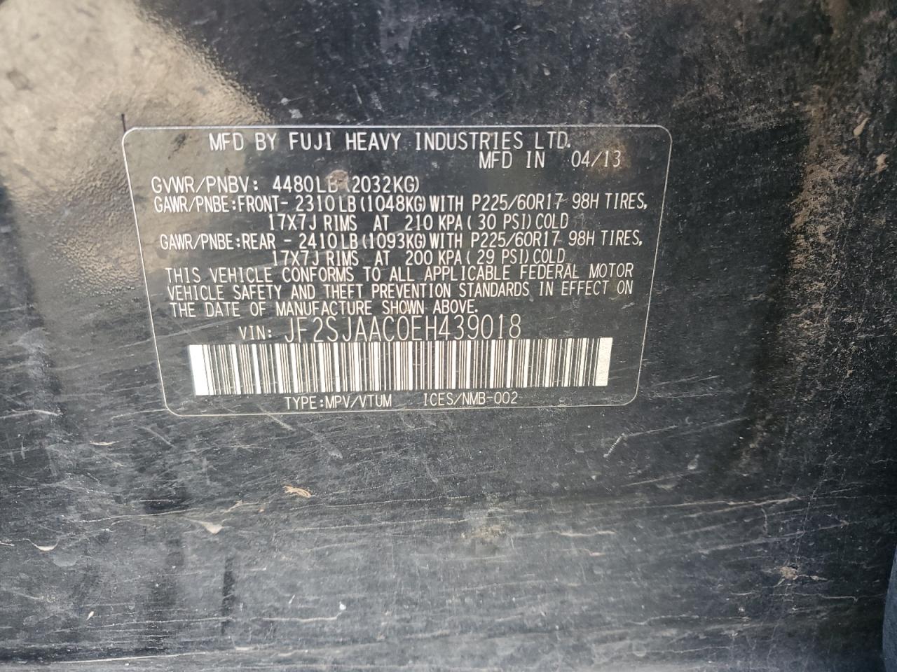 SUBARU FORESTER 2.5I