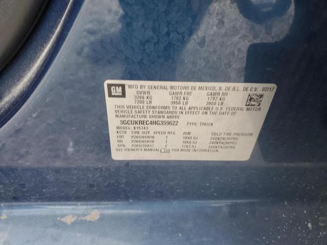 2017 CHEVROLET SILVERADO K1500 LT - 3GCUKREC4HG359622