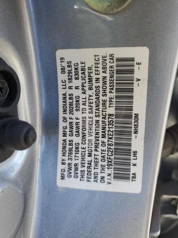 2019 HONDA CIVIC SPOR - 19XFC2F87KE213578