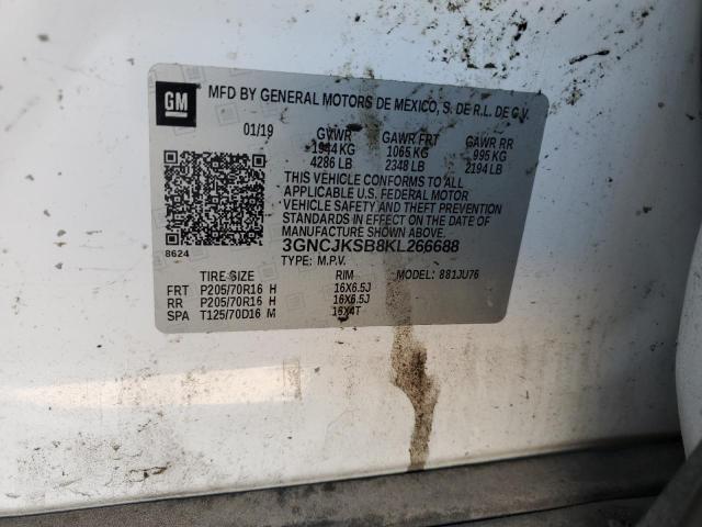 2019 CHEV TRAX LS - 3GNCJKSB8KL266688