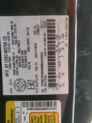 2021 FORD BRONCO SPO - 3FMCR9B60MRA25085