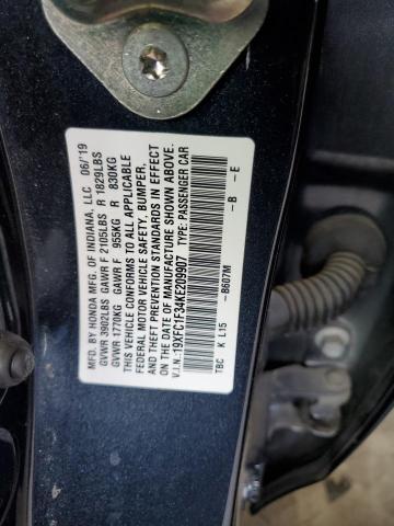 2019 HONDA CIVIC EX #3302699020