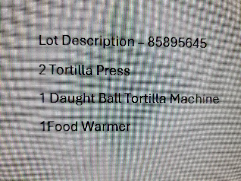 1988 OTHER MISC KITCHEN EQUIPMENT #3261227953