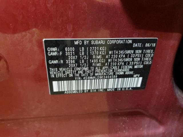 2019 SUBARU ASCENT LIM - 4S4WMALD9K3404589