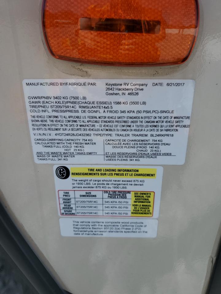 Lot #3283932803 2018 KEYSTONE BULLET PREMIER SERIE