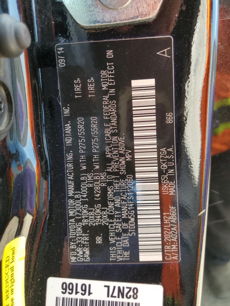 2015 TOYOTA SEQUOIA PL - 5TDDW5G14FS112060