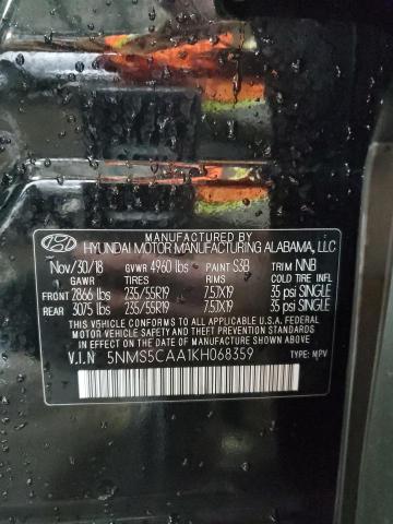 2019 HYUNDAI SANTA FE L - 5NMS5CAA1KH068359