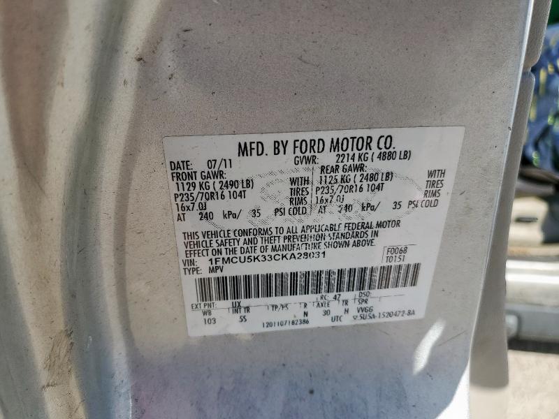 2012 FORD ESCAPE HYB #3283772420