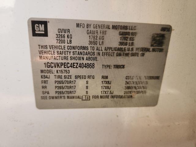 2014 CHEVROLET SILVERADO - 1GCVKPEC4EZ404868