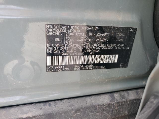 2019 TOYOTA RAV4 XLE - JTMRWRFV7KD506109