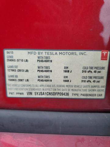 2013 TESLA MODEL S - 5YJSA1CN5DFP09436