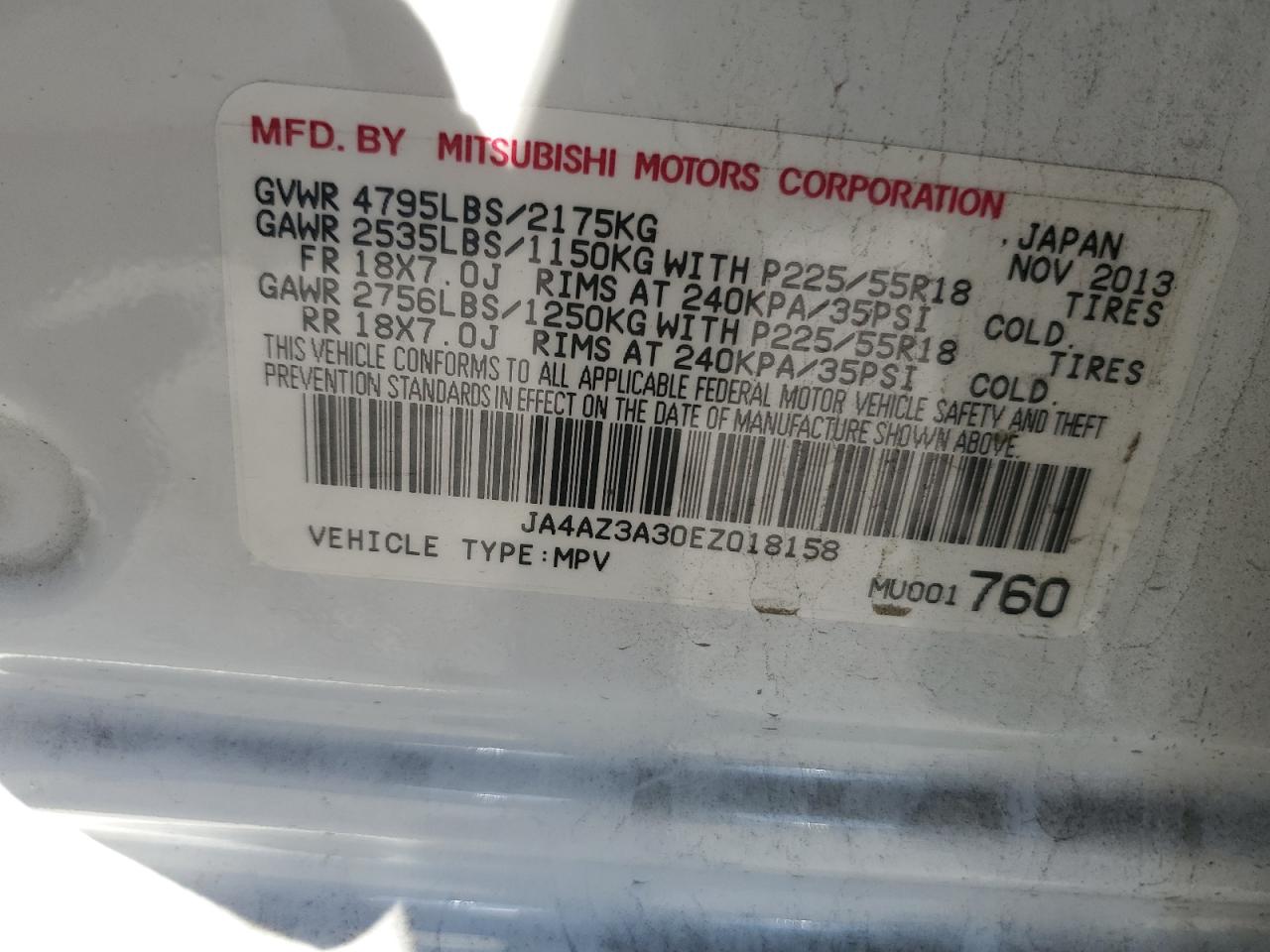 MITSUBISHI OUTLANDER SE